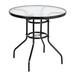 iTopRoad 32 Patio Table Outdoor Round Dining Table Garden Bistro Table