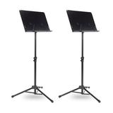 Musician s Gear Tripod Orchestral Music Stand Regular Black - 2 Pack