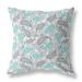 HomeRoots 414073 28 in. Boho Paisley Indoor & Outdoor Throw Pillow Green Gray & Black