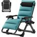 NAIZEA Zero Gravity Chair Outdoor Lawn Folding Lounge Chairs Sturdy Adjustable Reclining Patio Chairs with Removable Cushion Headrest & Tray