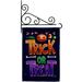 Halloween Trick Or Treat Garden Flag Set Fall 13 X18.5 Double-Sided Decorative Vertical Flags House Decoration Small Banner Yard Gift