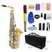 Muslady Eb Alto Saxophone Brass E-Flat Musical Instruments with Case Tuner Mouthpiece Reeds Cleaning Cloth