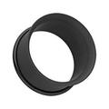 Matte Black Steel Single Flared Ear Gauge Tunnel Plug Earrings