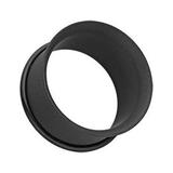 Matte Black Steel Single Flared Ear Gauge Tunnel Plug Earrings