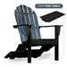 Alston Mahogany Wood Outdoor Adirondack Chair Free Tray Table Black