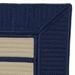 4 x 6 Navy Blue and Beige All Purpose Handcrafted Reversible Rectangular Outdoor Area Throw Rug