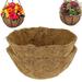 Lieonvis 2Pcs Coco Liner Natural Coconut Fiber Replacement Liner Round Trough Coco Coir Liner Thick Plant Basket Liners Wall Basket Planter Liner for Hanging Basket Pot