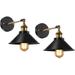 Black Wall Sconce Farmhouse Sconces Wall Lighting Industrial Vintage Wall Light Fixtures 240 Degree Adjustable for Bedroom Barn Hallway 2 Pack