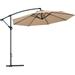 Global Industrial Cantilever Umbrella w/ Crank Tilt & Cross Brace Olefin Fabric 10 W Tan