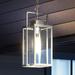 Luxury Lux Industrial Outdoor Pendant 22 H x 9 W with Industrial Chic Style Elements Urban Loft Design Burnished Aluminum Finish and Clear Glass Enclosure UEX1033