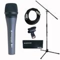 sennheiser e 835 dynamic vocal microphone stand cable pouch bundle