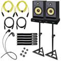 KRK Rokit 8 G4 RP8G4 8 Powered Studio Monitor Speakers Package