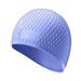 Mojoyce Silicone Swimming Cap for Adult Waterproof Ear Protection Swim Hat (Blue)