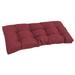 Blazing Needles 42 x 19 in. Squared Solid Spun Polyester Tufted Loveseat Cushion Merlot