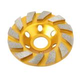 Walmeck 4in Diamond Segment Grinding Wheel Angle Grinder Disc for Granite Stone Marble Masonry Concrete Cut