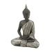 Zingz & Thingz Small Sitting Buddha Statue - 8.5 - Black and Silver