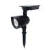 Mainstays Black Solar Powered Plastic LED Outdoor Landscape Spotlight 60 Lumens