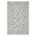 Sabina Machine Made Modern Contemporary Floral Indoor and Outdoor Area Rug Navy and Gray 5 x 8