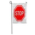 KDAGR Car Red Stop Sign Traffic Regulatory Warning Symbol Road Caution Garden Flag Decorative Flag House Banner 12x18 inch