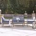 Gray Patio Furniture Outdoor 4Pcs Rattan Sofa Garden Set