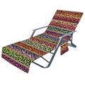 BadyminCSL Stripe Chair Cover Printed Beach Towel Polyester Cotton Lounge Chair Towel