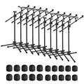 10 Packs Microphone Boom Arm Stand Dual Mic Clips Adjustable Tripod Phone Holder