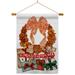 Ornament Collection 28 x 40 in. Pine Cone Wreath House Flag Set Wintertime Christmas Double-Sided Decorative Vertical Flags & Decoration Banner Garden Yard Gift