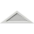 Ekena Millwork 80 W x 40 H Triangle Gable Vent (92 1/8 W x 46 H Frame Size) 12/12 Pitch Functional PVC Gable Vent with 1 x 4 Flat Trim Frame