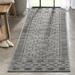 Well Woven Medusa Quay Modern Tribal Grey 2 7 x 9 10 Runner Indoor Outdoor Rug