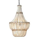 Eden Home Transitional Wood Glamourous and Elegant Chandelier in White