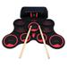 ammoon Portable Electronic Drum Set Digital Roll-Up MIDI Drum Kit 9 Silicon Durm Pads Built-in Stereo Speakers Rechargeable Lithium Battery with 2 Foot Pedals for Kids Children Beginners