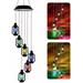 Solar Wind LED Chime - Colorful Color Changing Wind Chimes Garden Lamp Wind-Bell for Home Decor Party (Lanterns)