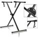 Glarry Adjustable One-Tier Portable X-Style Music Digital Electric Keyboard and Piano Stand with Locking Straps