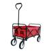 Hassch Folding Wagon Garden Shopping Beach Cart (Red)