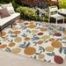 Limone Bold Lemon High-Low Orange/Beige/Cream 3 ft. x 5 ft. Indoor/Outdoor Area Rug