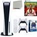 Sony Playstation 5 Disc Version (Sony PS5 Disc) with White Extra Controller Media Remote Far Cry 6 Accessory Starter Kit and Microfiber Cleaning Cloth Bundle