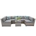 Afuera Living 7-Piece Patio Wicker Sectional Set in Gray