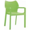 Compamia Diva Resin Outdoor Dining Arm Chair 4 Pack Tropical Green