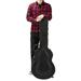 Kepooman Guitar Bag PU Leather Hard Acoustic Guitar Gig Bag Waterproof Guitar Case Soft Guitar Backpack Case Black