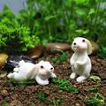 Leaveforme Bunny Statues Garden Decor Fairy Garden Accessories Miniature Figurines Patio Yard Art Sculpture Lawn Ornament Outdoor and Home Decoration Collections Gift (Bunny Statue)