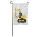 SIDONKU Yellow Vehicle Construction Heavy Machine Excavator Action Black Civil Engineering Garden Flag Decorative Flag House Banner 12x18 inch