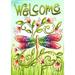 Toland Home Garden Dragonfly Welcome Welcome Flag Double Sided 12x18 Inch