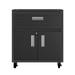 Fortress Textured Metal 31.5 Garage Mobile Cabinet with 1 Full Extension Drawer and 2 Adjustable Shelves y
