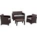 Duramax Patio Furniture Cedarrattan Sofa Set-Medium Brown