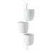 The Novogratz 12 x 25 Layered Wall White Metal Planter