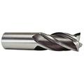 Value Collection 25mm 2 LOC 1 Shank Diam 4-1/2 OAL 4 Flute High Speed Steel Square End Mill Single End Uncoated Spiral Flute Centercutting Right Hand Cut Right Hand Flute