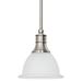 Kira Home Ellie 8 Adjustable Mini Pendant Light w/ Frosted Glass Shade & Brushed Nickel Finish