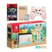 Nintendo Switch Animal Crossing Limited Console Metroid Dread with Mytrix Wireless Pro Controller Berry Bear Tempered Glass Screen Protector