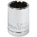 Powerbuilt 1/2 Inch Drive x 13/16 Inch 12 Point Shallow Socket - 642004