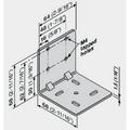 Blum 295.4000 Tandem Series Rear Mounting Bracket For Face Frame Cabinets - Zinc Plated